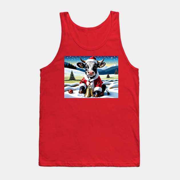 Santa Baby Cow Tank Top by rturnbow